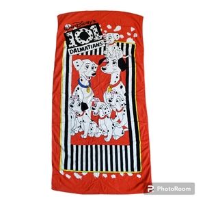 Vintage Walt Disney "101 Dalmatians" Beach Towel 100% Cotton